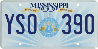 MS license plate YSO390