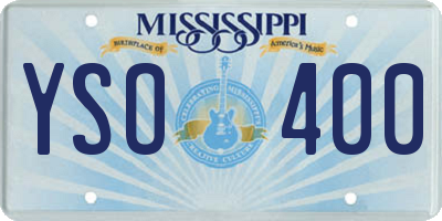 MS license plate YSO400
