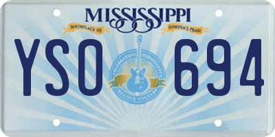 MS license plate YSO694
