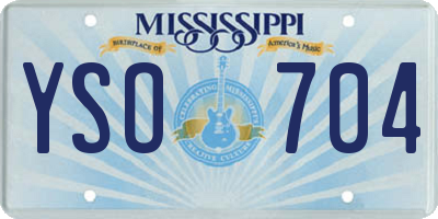 MS license plate YSO704