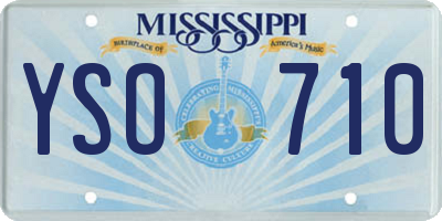 MS license plate YSO710