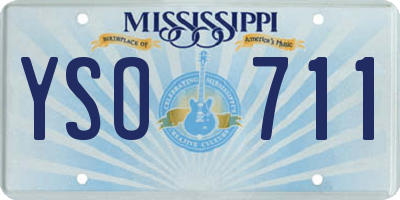 MS license plate YSO711