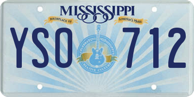 MS license plate YSO712
