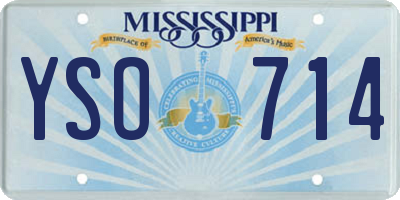 MS license plate YSO714