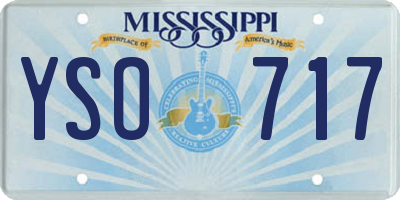 MS license plate YSO717
