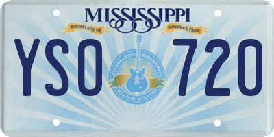 MS license plate YSO720