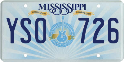 MS license plate YSO726
