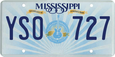 MS license plate YSO727