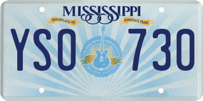 MS license plate YSO730