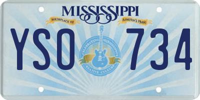 MS license plate YSO734