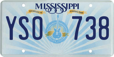 MS license plate YSO738