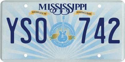 MS license plate YSO742