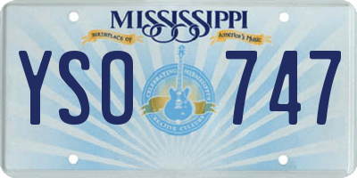 MS license plate YSO747