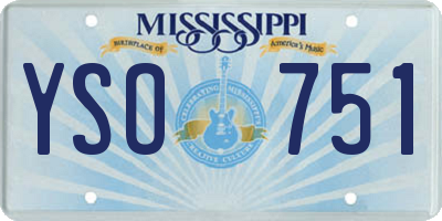 MS license plate YSO751