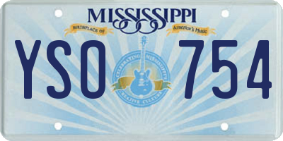 MS license plate YSO754