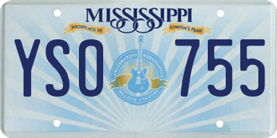 MS license plate YSO755