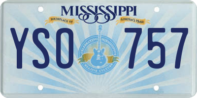 MS license plate YSO757