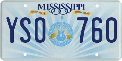 MS license plate YSO760