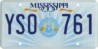 MS license plate YSO761