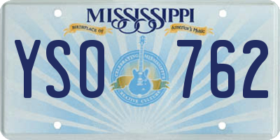 MS license plate YSO762
