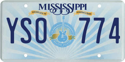 MS license plate YSO774