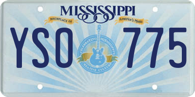 MS license plate YSO775