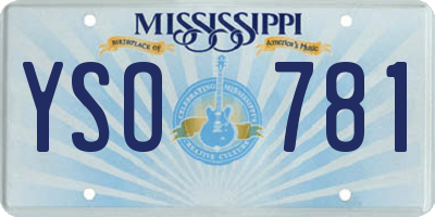 MS license plate YSO781