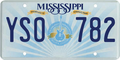 MS license plate YSO782