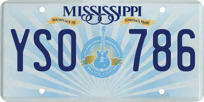 MS license plate YSO786