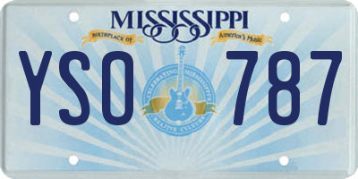 MS license plate YSO787