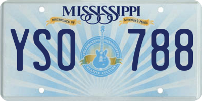 MS license plate YSO788