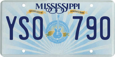 MS license plate YSO790