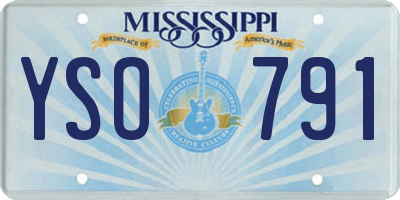MS license plate YSO791