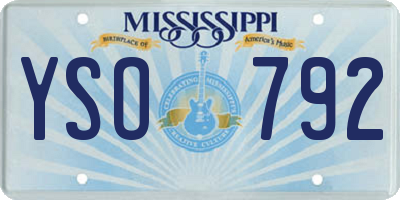 MS license plate YSO792