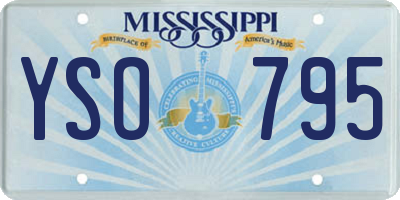 MS license plate YSO795