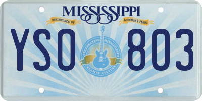 MS license plate YSO803