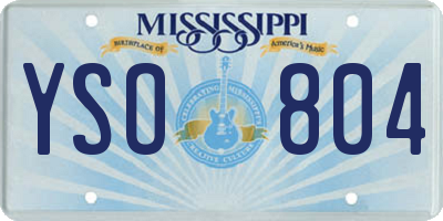 MS license plate YSO804