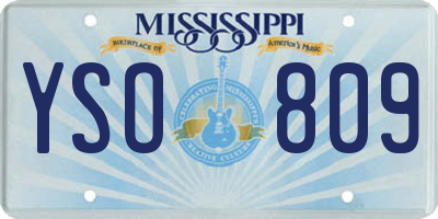 MS license plate YSO809