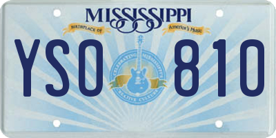 MS license plate YSO810
