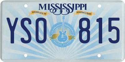 MS license plate YSO815