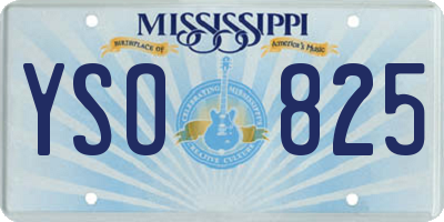 MS license plate YSO825