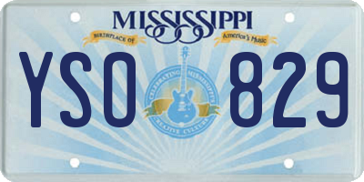 MS license plate YSO829