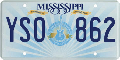 MS license plate YSO862