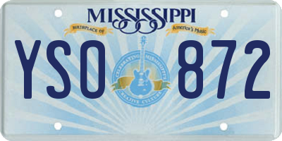 MS license plate YSO872