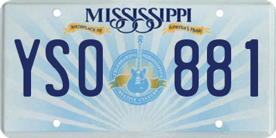 MS license plate YSO881