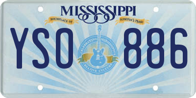 MS license plate YSO886