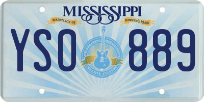 MS license plate YSO889