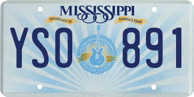 MS license plate YSO891