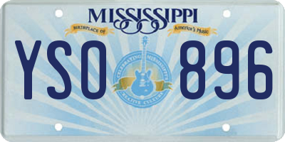 MS license plate YSO896