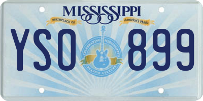 MS license plate YSO899